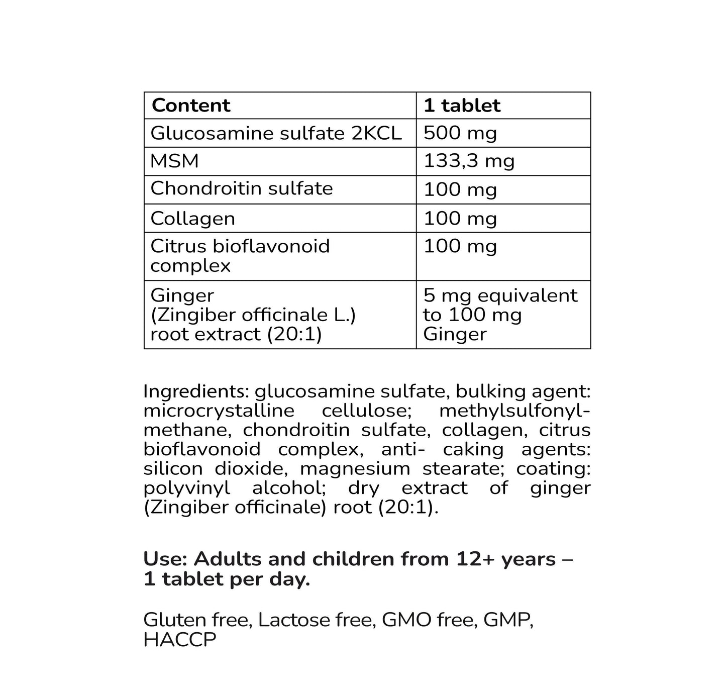 Joint Support Formula - Glucosamine, Chondroitin, Collagen & MSM - Koersvoer